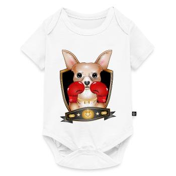 Boxing Chihuahua – Funny Boxer Motif - Baby Premium short-sleeve bodysuit - white - Front