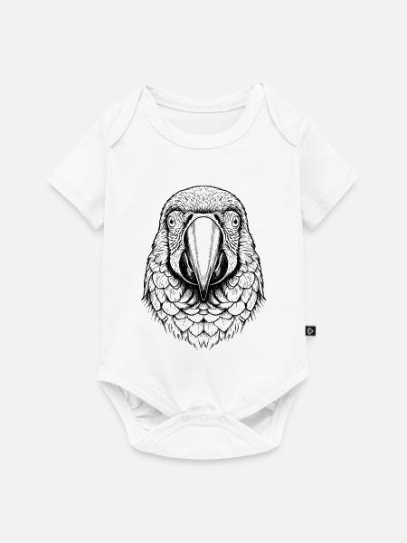 Ara Papagei - Baby Premium Kurzarmbody - Weiß