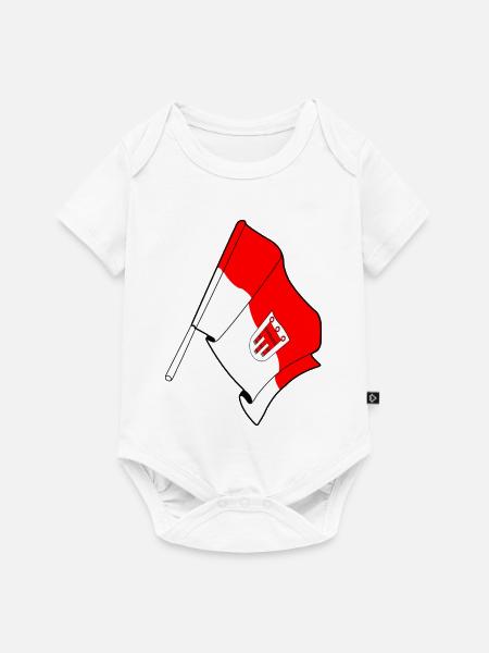 Flagge Vorarlberg - Baby Premium Kurzarmbody - Weiß