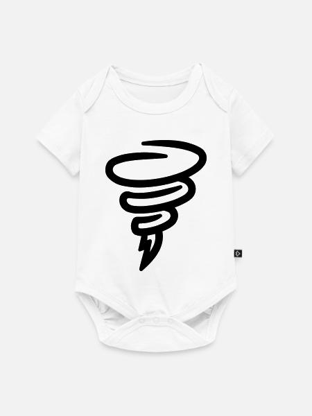 tornade - Body à manches courtes Premium Bébé - blanc