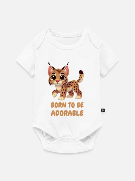 Süßer, bunter Luchs - Baby Premium Kurzarmbody - Weiß