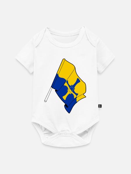 Flagge von Durham - Baby Premium Kurzarmbody - Weiß