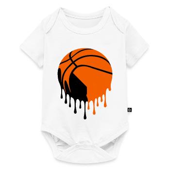 Art de rue dégoulinant de basket - Body à manches courtes Premium Bébé - blanc - Devant