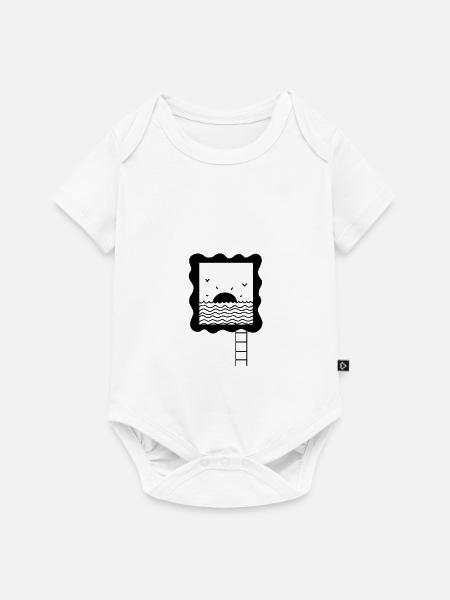 Fenster zum Meer - Baby Premium Kurzarmbody - Weiß