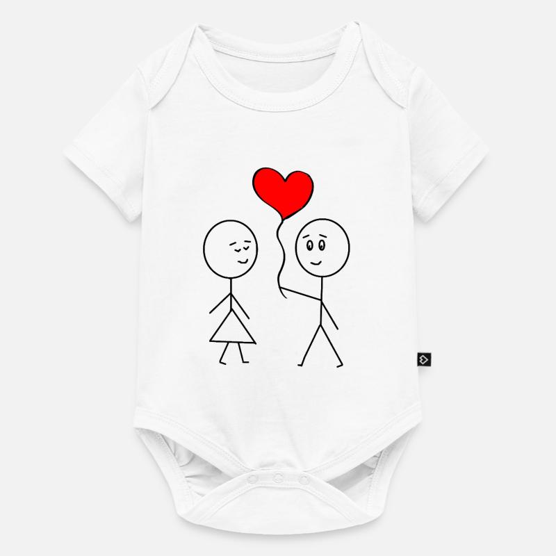 Saint-Valentin - Body à manches courtes Premium Bébé - blanc