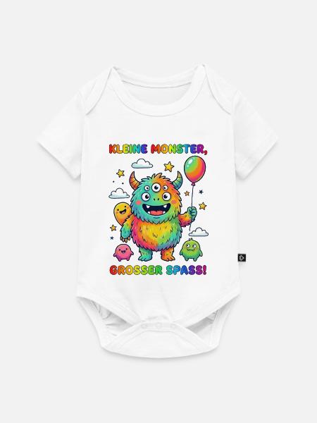 Kleine Monster Großes Fest - Baby Premium Kurzarmbody - Weiß