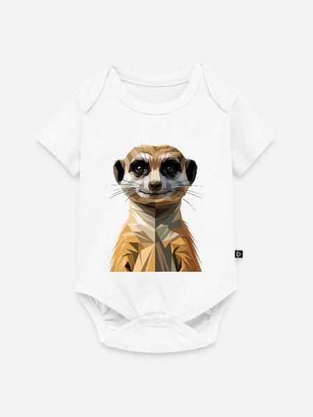 Erdmännchen Meerkat Süßes Surikate Mangusten - Baby Premium Kurzarmbody - Weiß