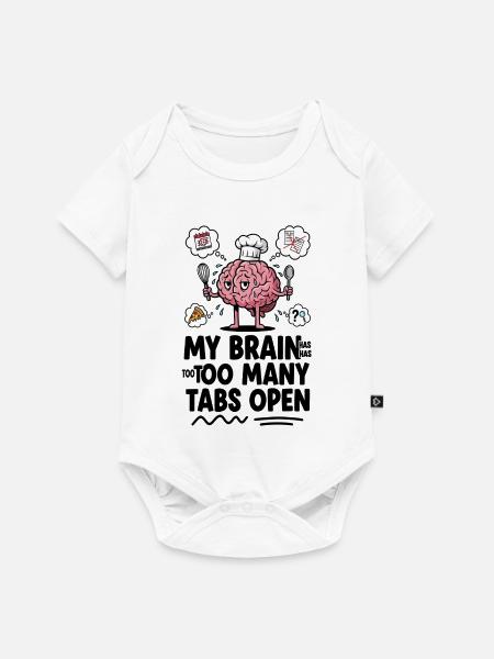 Brain Chef: Zu viele offene Tabs - Baby Premium Kurzarmbody - Weiß