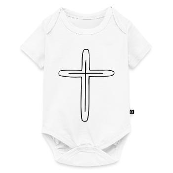 cross - Baby Premium short-sleeve bodysuit - white - Front