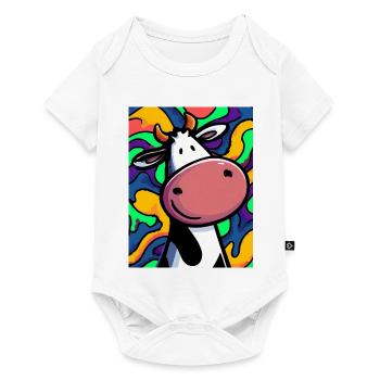 vache - Body à manches courtes Premium Bébé - blanc - Devant