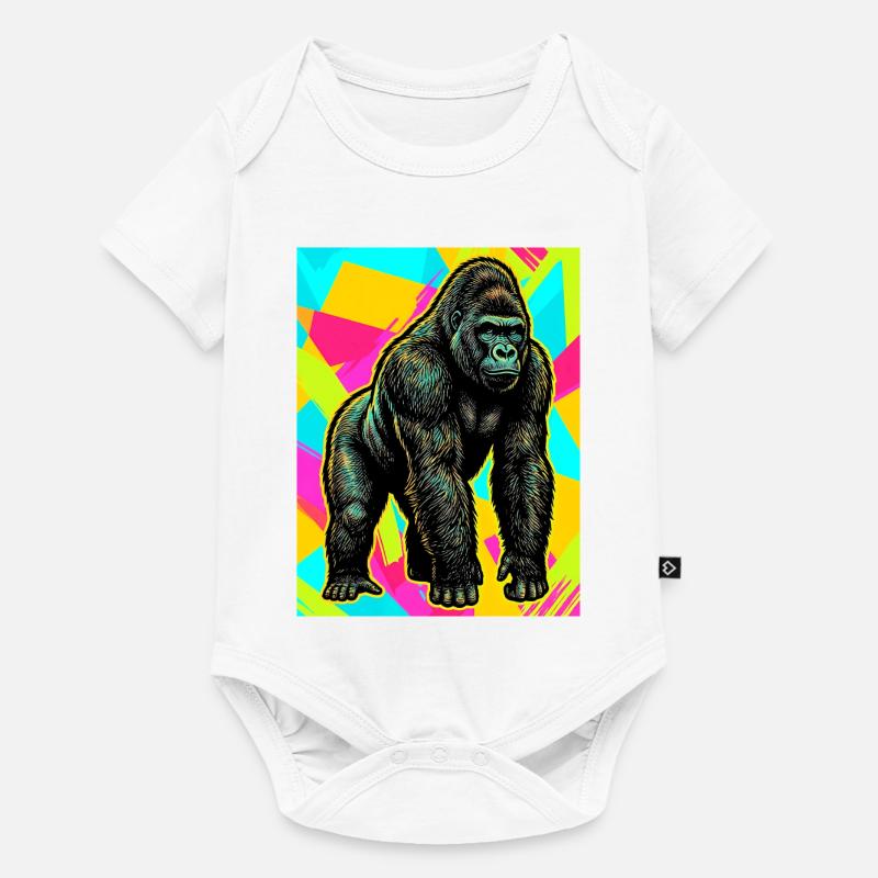 gorille - Body à manches courtes Premium Bébé - blanc