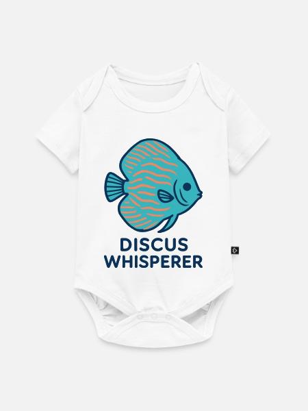 Leidenschaftlich für Blau- und Orange-Diskusfische - Baby Premium Kurzarmbody - Weiß