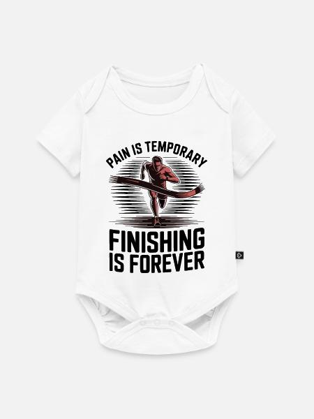 Finish Line Motivation Läufer - Baby Premium Kurzarmbody - Weiß