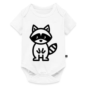 raccoon - Baby Premium short-sleeve bodysuit - white - Front