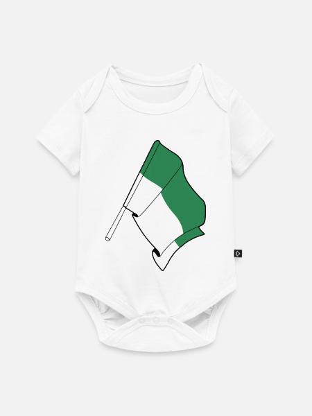 Vlieland-Flagge – Island Pride - Baby Premium Kurzarmbody - Weiß