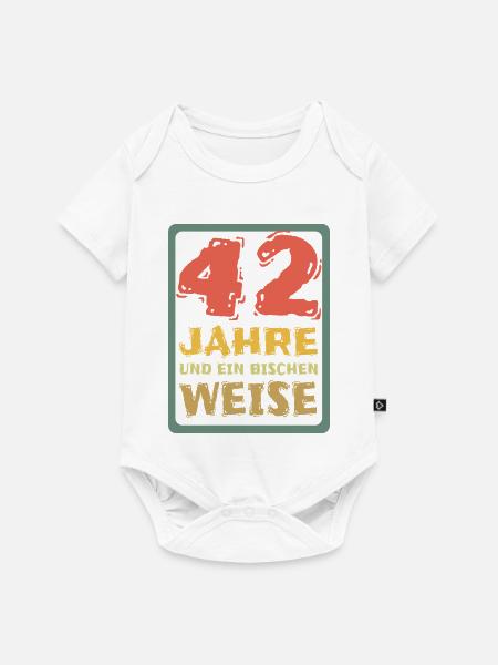 42 - Baby Premium Kurzarmbody - Weiß