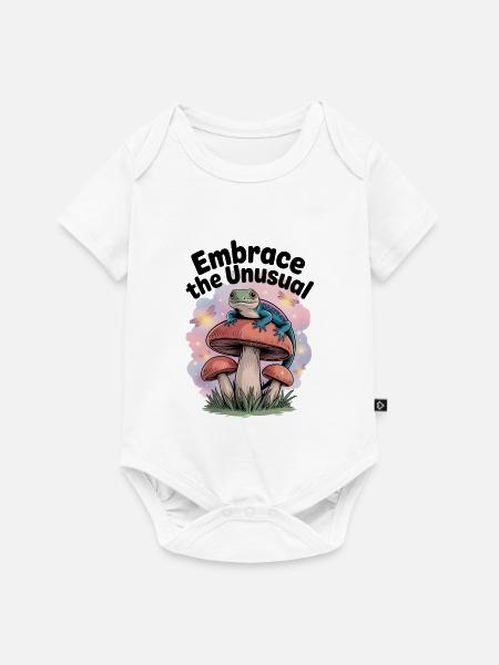 Eidechse auf einem Pilz: Einzigartigkeit - Baby Premium Kurzarmbody - Weiß