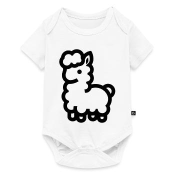 alpaga - Body à manches courtes Premium Bébé - blanc - Devant