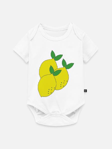 Zitrus trio - Baby Premium Kurzarmbody - Weiß
