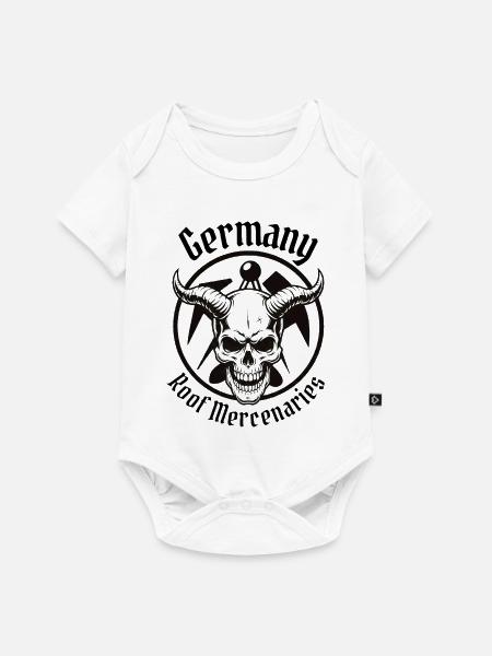 Dachdecker Elite - Germany Roof Mercenaries Skull - Baby Premium Kurzarmbody - Weiß