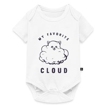 Mon nuage préféré - Poméranian - Body à manches courtes Premium Bébé - blanc - Devant