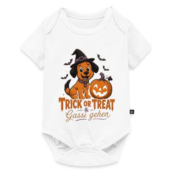 Halloween Kürbis-Gang - Baby Premium Kurzarmbody - Weiß - Vorne