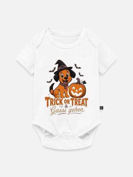 Halloween Kürbis-Gang - Baby Premium Kurzarmbody - Weiß