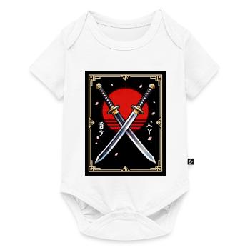 Crimson Sun Doppelklingen - Baby Premium Kurzarmbody - Weiß - Vorne