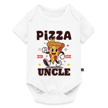Pizza_uncle_Cadeau_Amateur_de_Pizza - Baby Premium Kurzarmbody - Weiß - Vorne