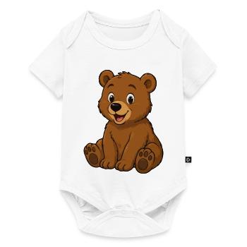 Cuddly Bear Cartoon – Cute Bear - Baby Premium short-sleeve bodysuit - white - Front