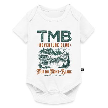 TMB Adventure Club Tour du Mont-Blanc Randonnée - Body à manches courtes Premium Bébé - blanc - Devant
