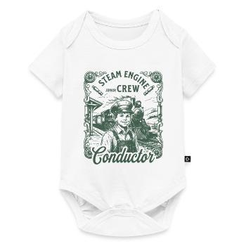Steam Railway Engineer Conductor Vintage - Baby Premium short-sleeve bodysuit - white - Front