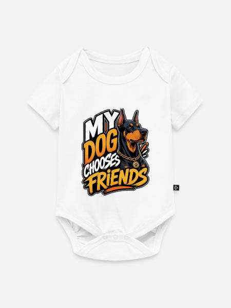 Dobermann - Baby Premium Kurzarmbody - Weiß