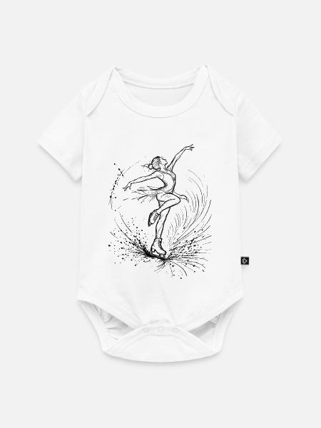 Eiskunstlauf - Baby Premium Kurzarmbody - Weiß