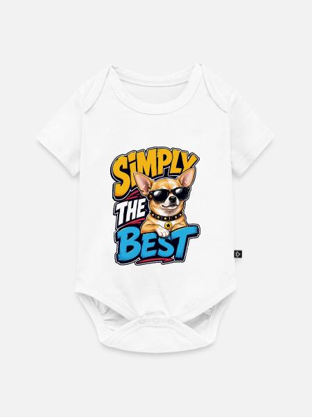 Chihuahua - Baby Premium Kurzarmbody - Weiß