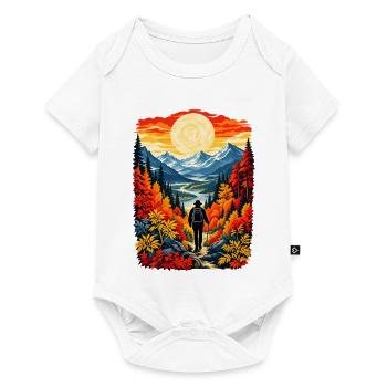Outdoor-Bergliebhaber, Wandern, Camping Buddy - Baby Premium Kurzarmbody - Weiß - Vorne