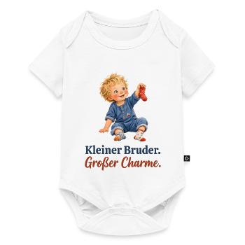 Kleiner Bruder. Großer Charme. – Baby & Kleinkind - Baby Premium Kurzarmbody - Weiß - Vorne