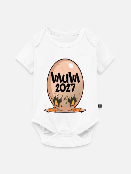 Baby 2027, Finnland - Baby Premium Kurzarmbody - Weiß