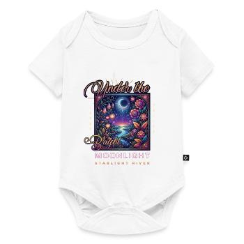 Under the Bright Moonlight Mondschein Natur - Baby Premium Kurzarmbody - Weiß - Vorne