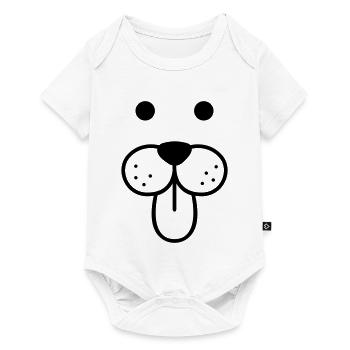 doggy face - Body à manches courtes Premium Bébé - blanc - Devant