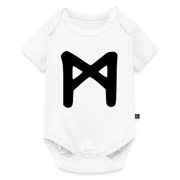 Celtic Symbols - Rune MANNAZ 1 - Baby Premium short-sleeve bodysuit - white - Front