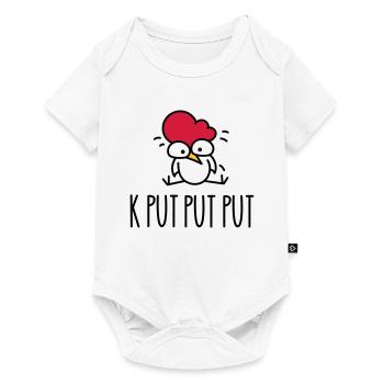 The funny chicken is tired - Baby Premium short-sleeve bodysuit - white - Front