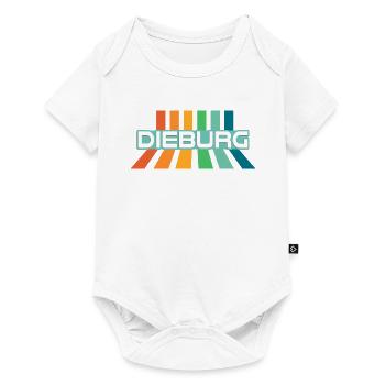 Dieburg Retro Streifen - Baby Premium Kurzarmbody - Weiß - Vorne