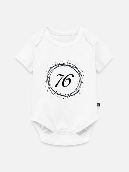 76 - Baby Premium Kurzarmbody - Weiß