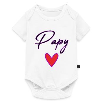 PAPY. PAPA. FÊTE DES PÈRES. BONNE FÊTE PAPA - Body à manches courtes Premium Bébé - blanc - Devant