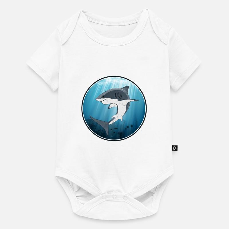 requin blanc - Body à manches courtes Premium Bébé - blanc