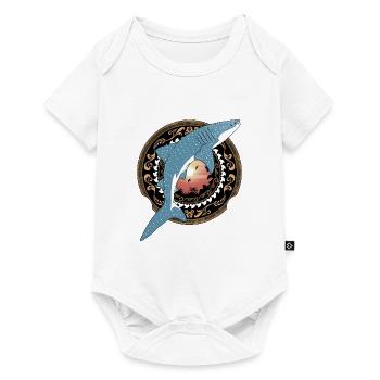 Whale Shark Hawaiian - Baby Premium short-sleeve bodysuit - white - Front