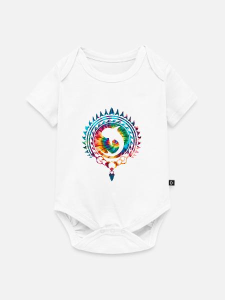 Walhai Tie Dye - Baby Premium Kurzarmbody - Weiß