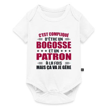 It's Hard To Be A Bogosse And A - Baby Premium short-sleeve bodysuit - white - Front