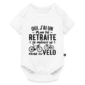 Retired Cycling Retirement Plan Cycling Cycling - Baby Premium short-sleeve bodysuit - white - Front